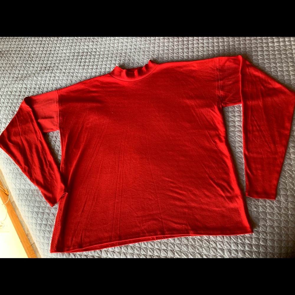 Plain red Turtleneck